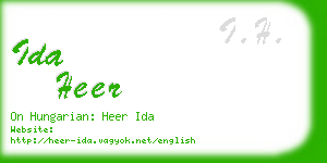 ida heer business card